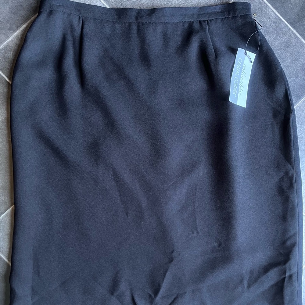 Casual Corner Collectibles Women 14 Black Pencil Skirt Knee Length Career NWT